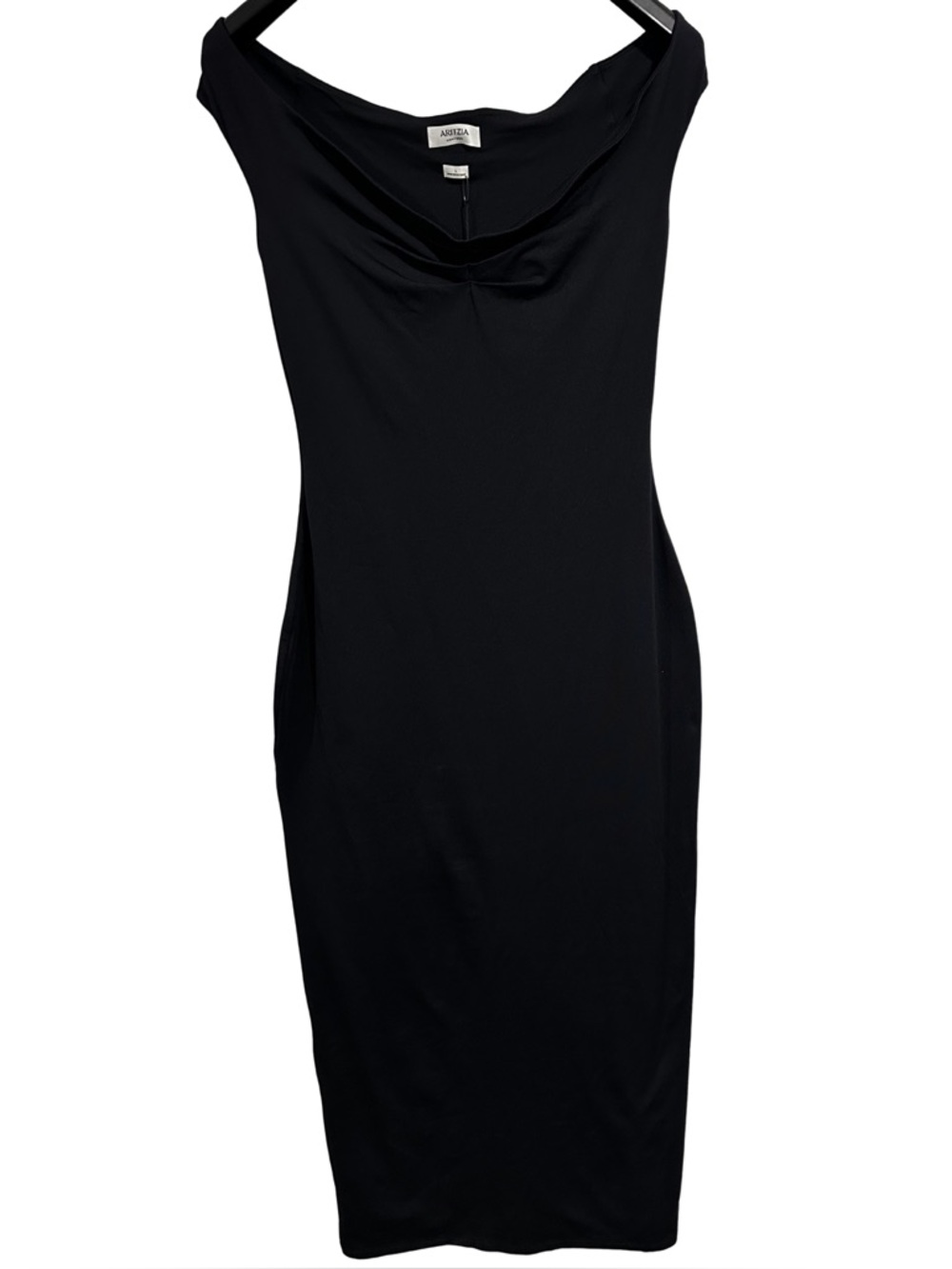 Aritzia Contour Linger Dress Maxi Off Shoulder Bodycon Sculpting Size L NWT